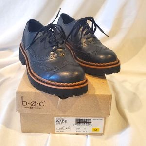 NEW BOC by Born Dark Grey 'Wade' Wingtip Oxfords
